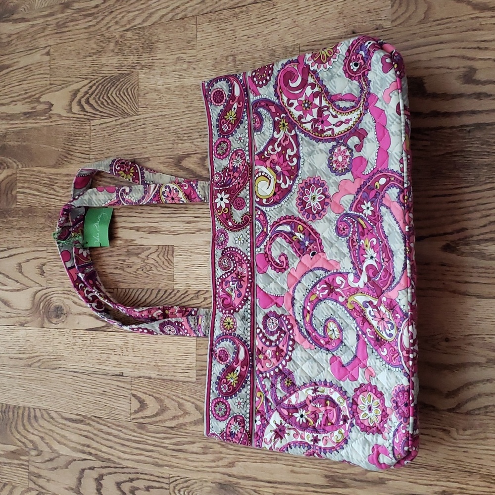 (OS) NWT Vera Bradley Quilted Paisley Meets Plaid East West Tote Grannycore